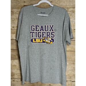 CHAMPION LSU TIGERS COTTON EVERYDAY CASUAL GRAPHIC T-SHIRT SIZE LRG